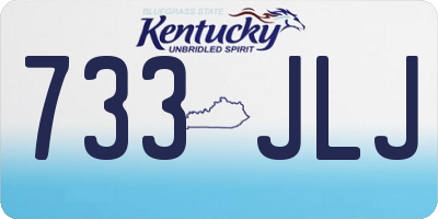 KY license plate 733JLJ