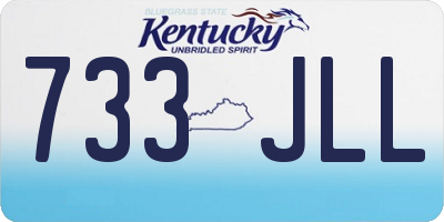KY license plate 733JLL