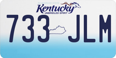 KY license plate 733JLM
