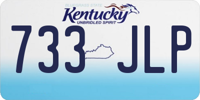 KY license plate 733JLP