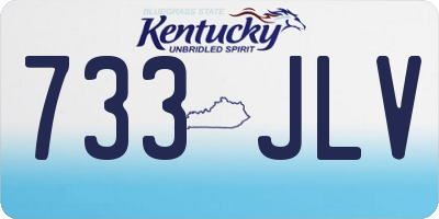 KY license plate 733JLV