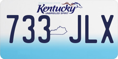 KY license plate 733JLX
