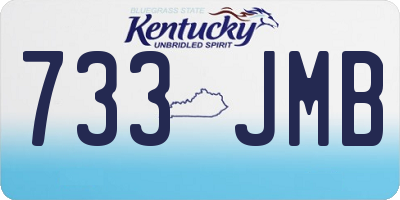 KY license plate 733JMB