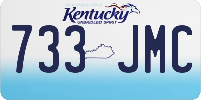 KY license plate 733JMC