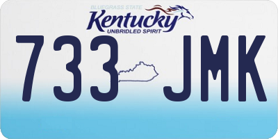 KY license plate 733JMK