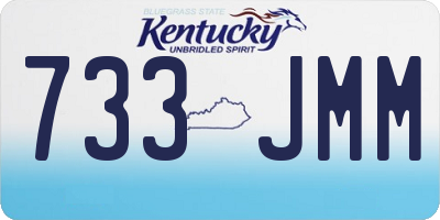 KY license plate 733JMM