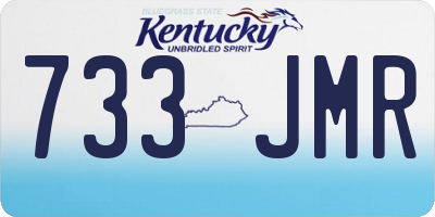 KY license plate 733JMR