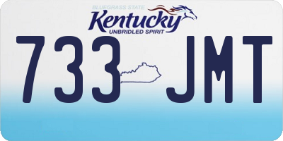 KY license plate 733JMT