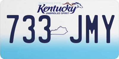 KY license plate 733JMY