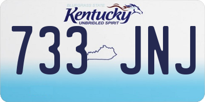 KY license plate 733JNJ