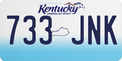 KY license plate 733JNK