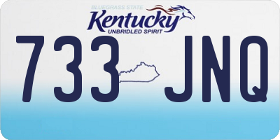 KY license plate 733JNQ