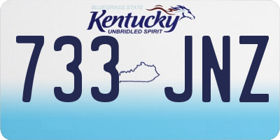 KY license plate 733JNZ