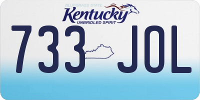 KY license plate 733JOL