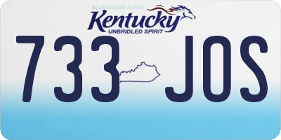 KY license plate 733JOS