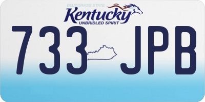 KY license plate 733JPB