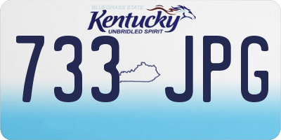 KY license plate 733JPG