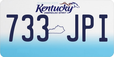 KY license plate 733JPI