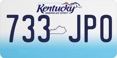 KY license plate 733JPO