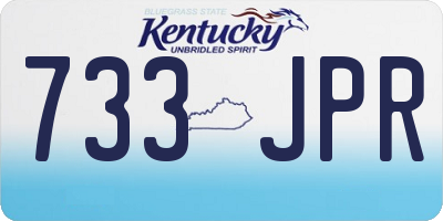 KY license plate 733JPR