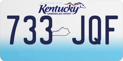 KY license plate 733JQF