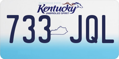 KY license plate 733JQL