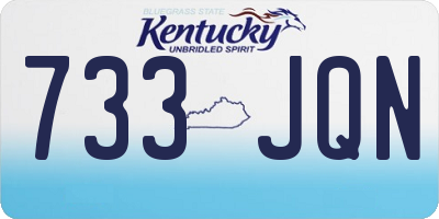 KY license plate 733JQN