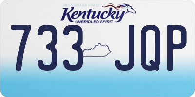 KY license plate 733JQP