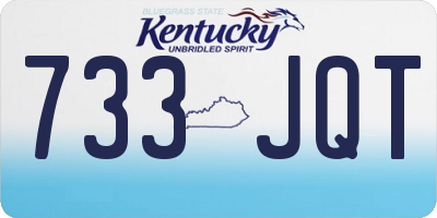 KY license plate 733JQT