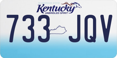 KY license plate 733JQV