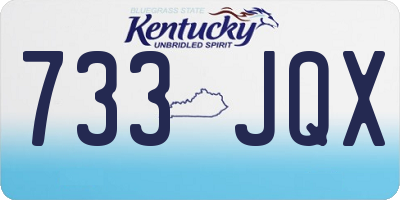 KY license plate 733JQX