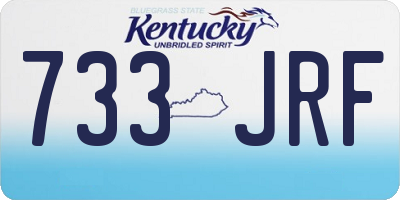 KY license plate 733JRF