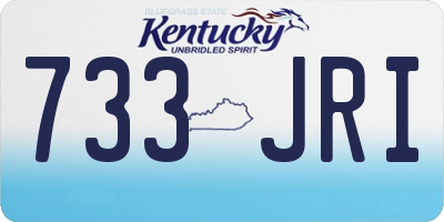 KY license plate 733JRI
