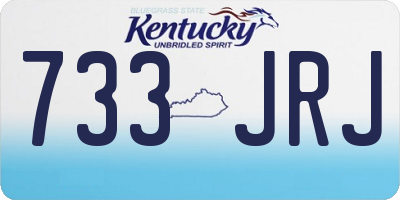 KY license plate 733JRJ
