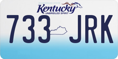 KY license plate 733JRK