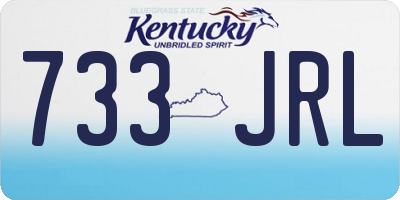 KY license plate 733JRL