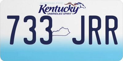 KY license plate 733JRR