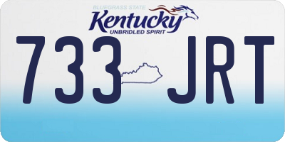 KY license plate 733JRT