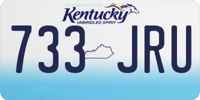 KY license plate 733JRU