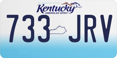 KY license plate 733JRV