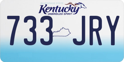 KY license plate 733JRY