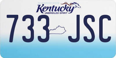 KY license plate 733JSC