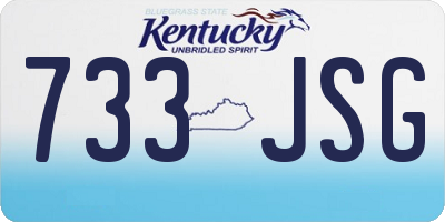 KY license plate 733JSG