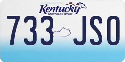 KY license plate 733JSO