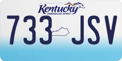 KY license plate 733JSV