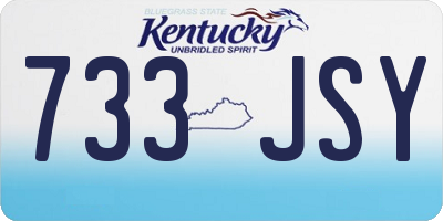 KY license plate 733JSY