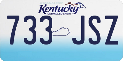 KY license plate 733JSZ