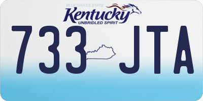 KY license plate 733JTA