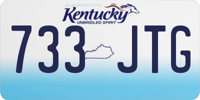 KY license plate 733JTG