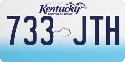 KY license plate 733JTH